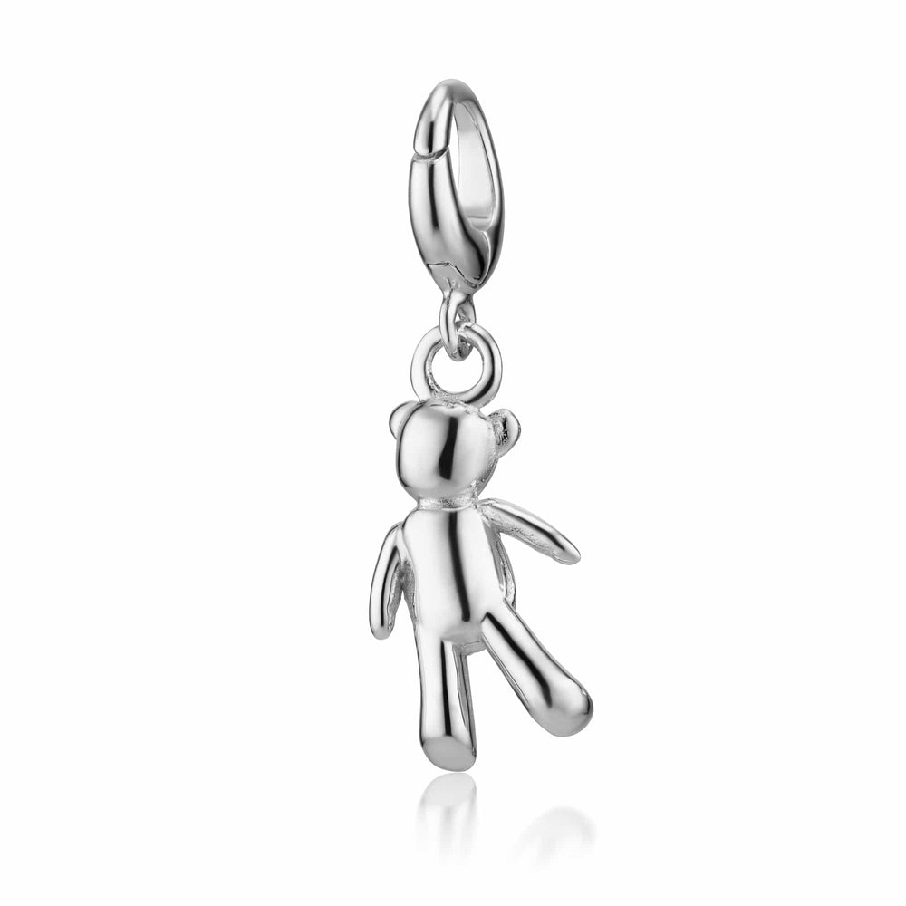 Silver Vintage Teddy Bear Charm CSVT