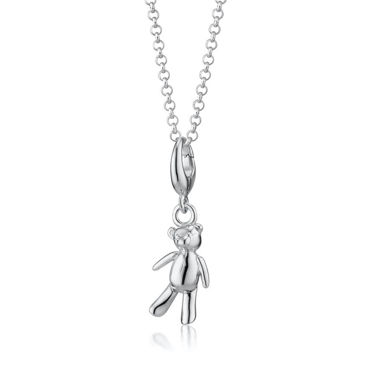 Silver Vintage Teddy Bear Necklace CNSVT-1