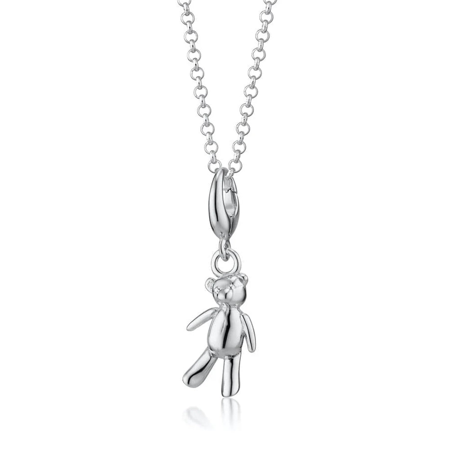 Silver Vintage Teddy Bear Necklace CNSVT-1