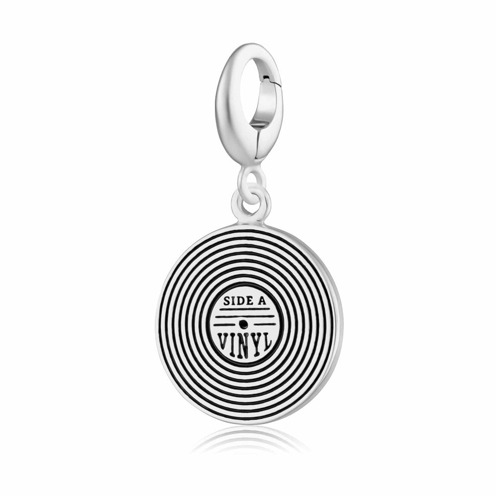 Silver Vinyl Record Charm CSVY