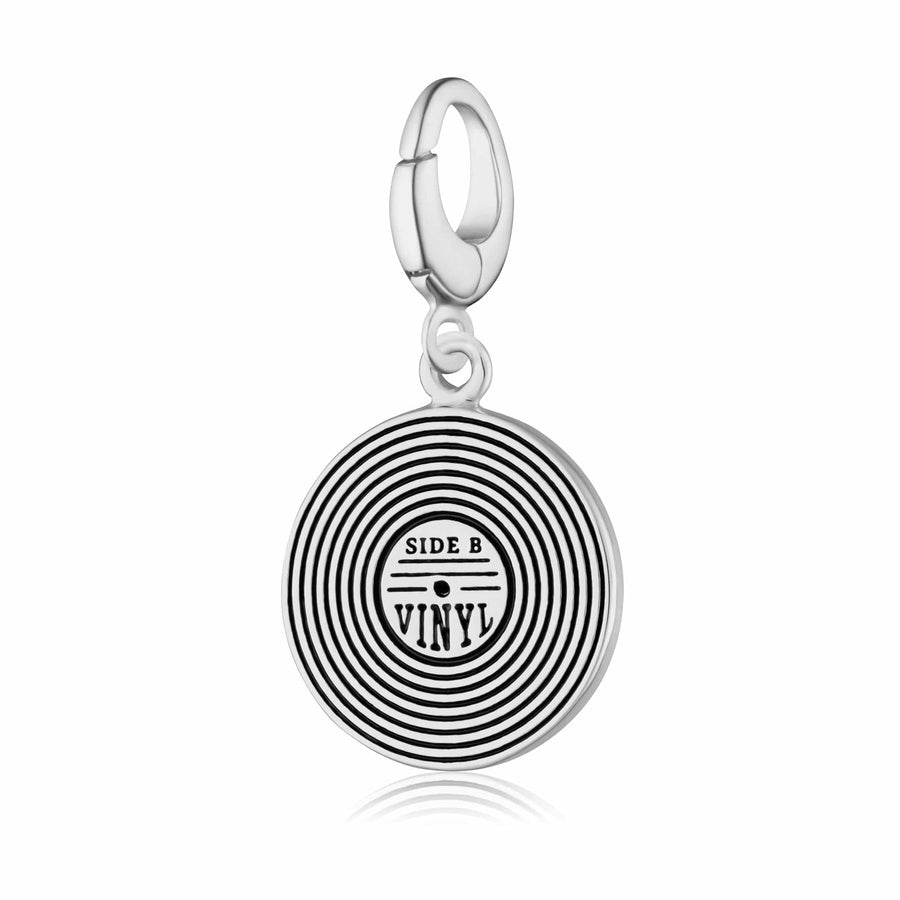 Silver Vinyl Record Charm CSVY