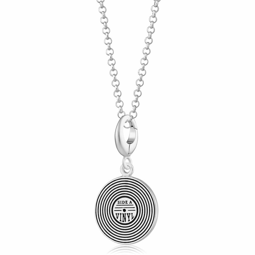 Silver Vinyl Record Necklace CNSVY-1