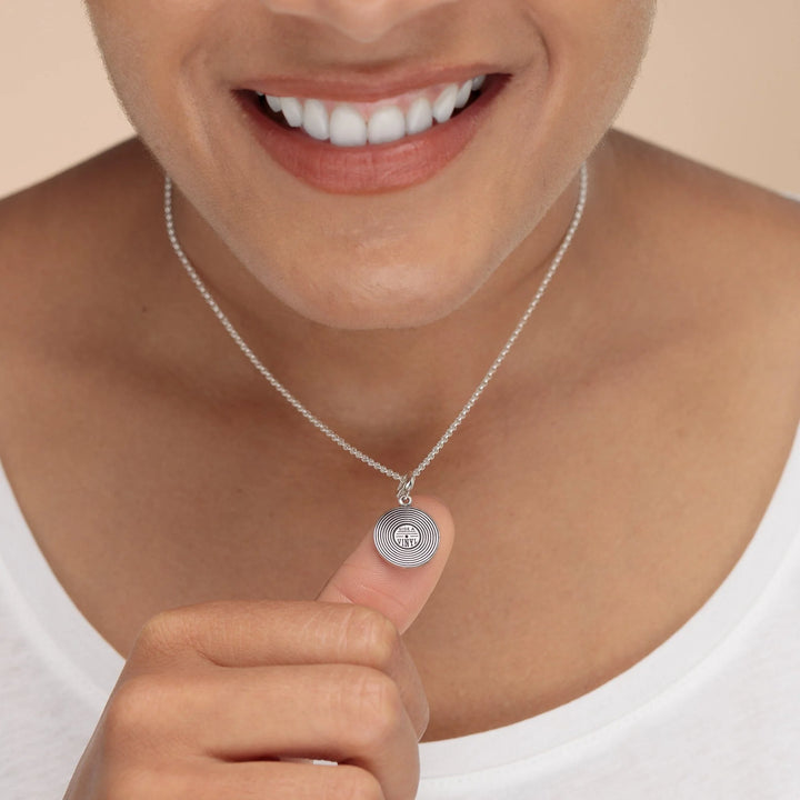 Silver Vinyl Record Necklace CNSVY-1