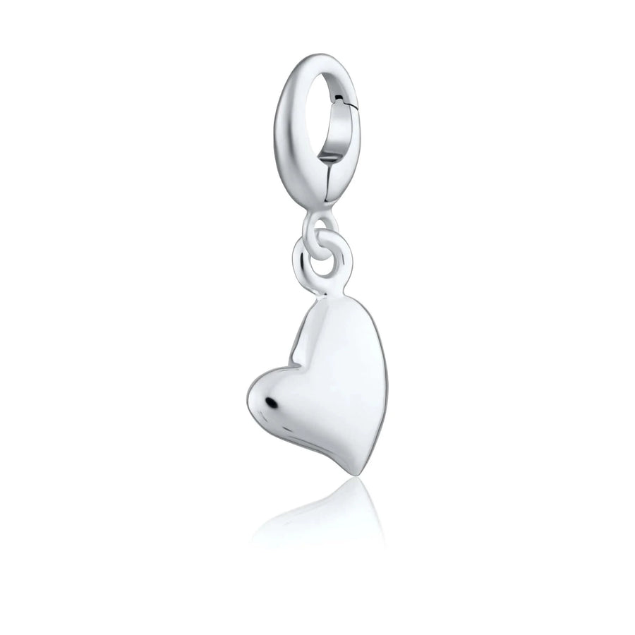 Silver Warm Heart Charm CSHW