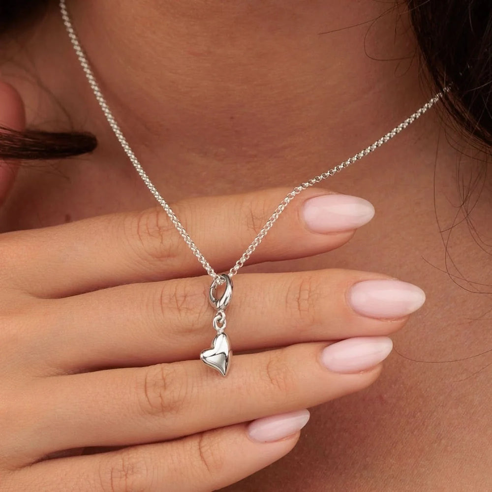 Silver Warm Heart Charm CSHW