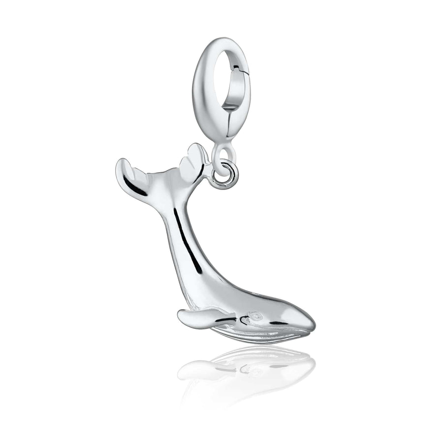 Silver Whale Charm CSWHA