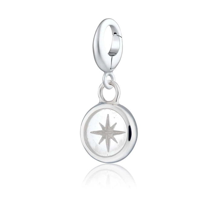 Silver White Star Resin Capture Charm CSWHST