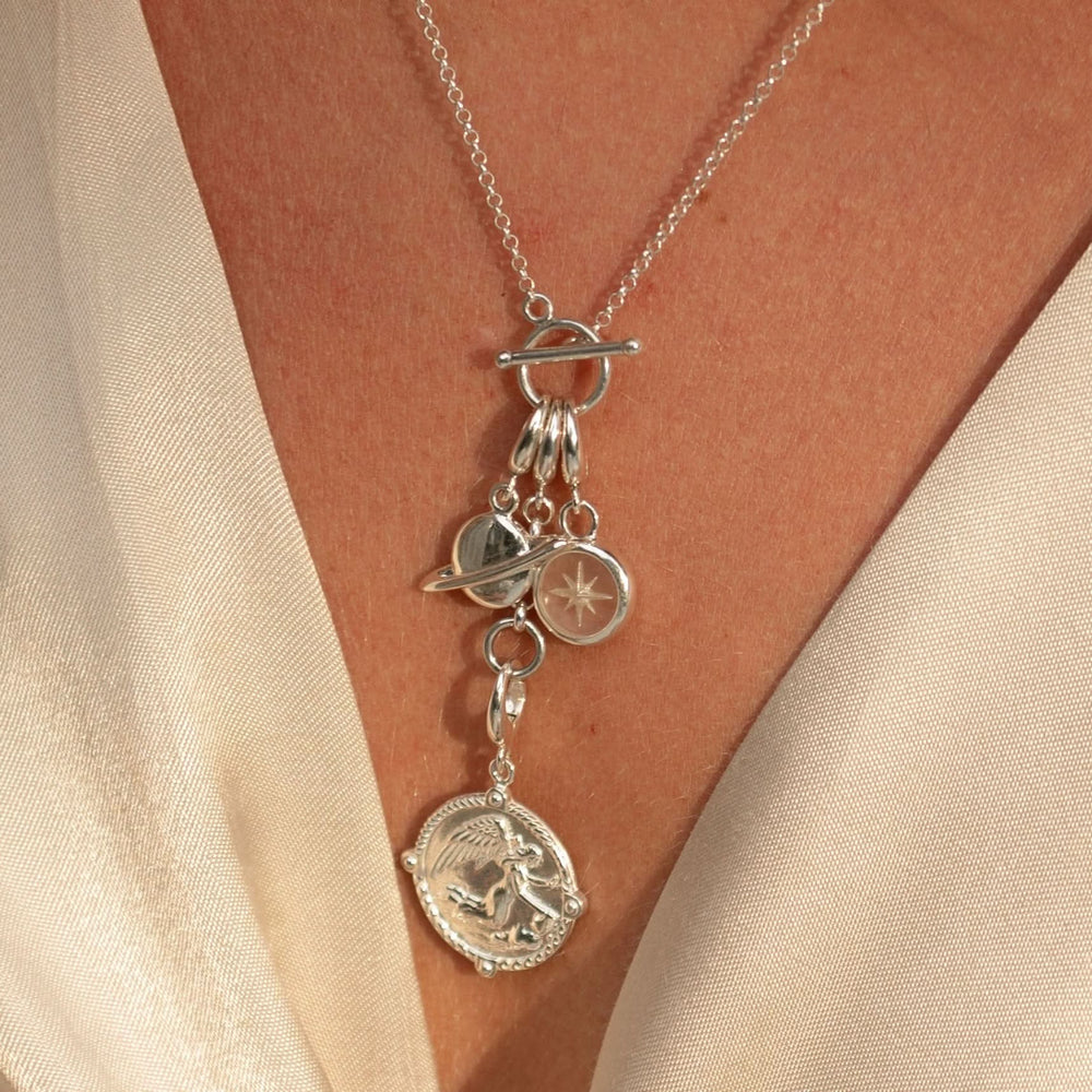 Silver White Star Resin Capture Charm CSWHST