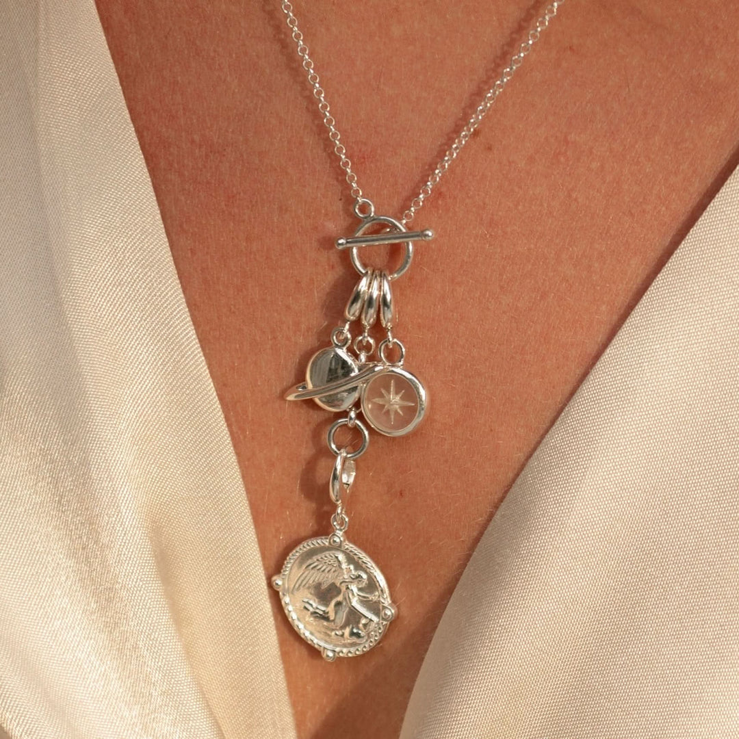 Silver White Star Resin Capture Charm CSWHST