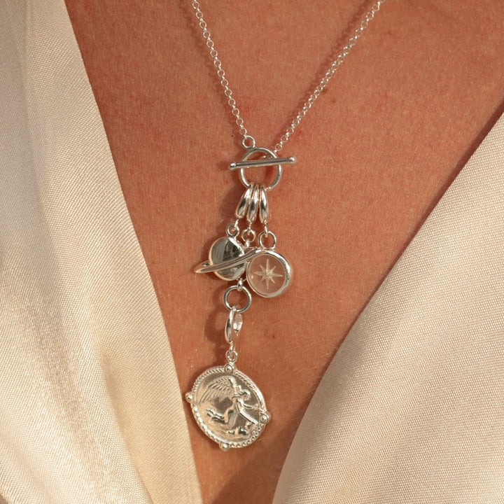 Silver White Star Resin Capture Charm CSWHST
