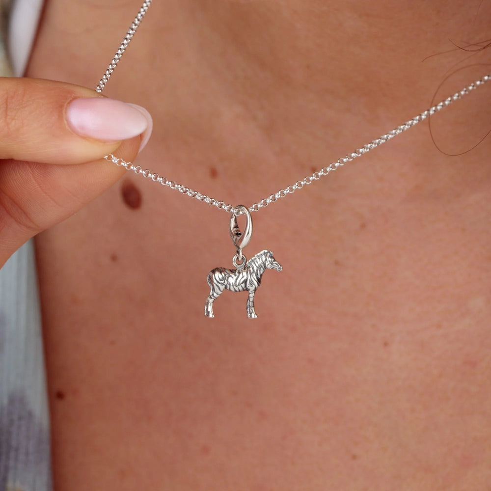 Silver Zebra Necklace CNSZB-1
