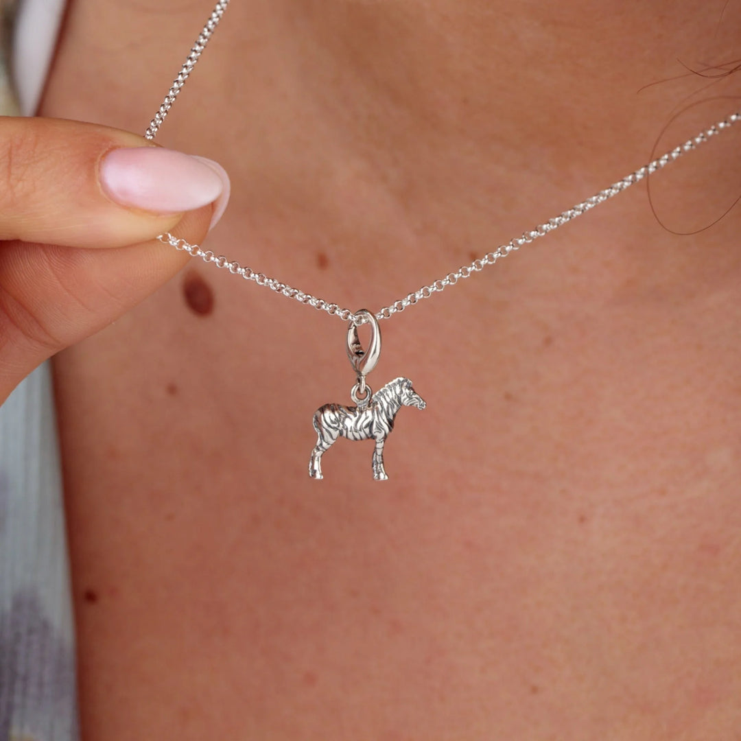 Silver Zebra Necklace CNSZB-1