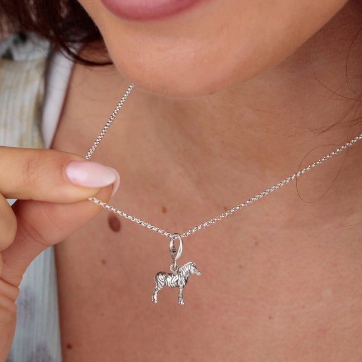 Silver Zebra Necklace CNSZB-1