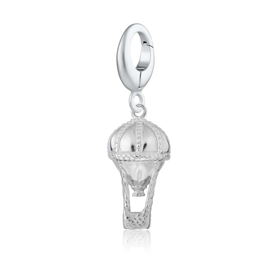 Silver Hot Air Balloon Charm CSHAB