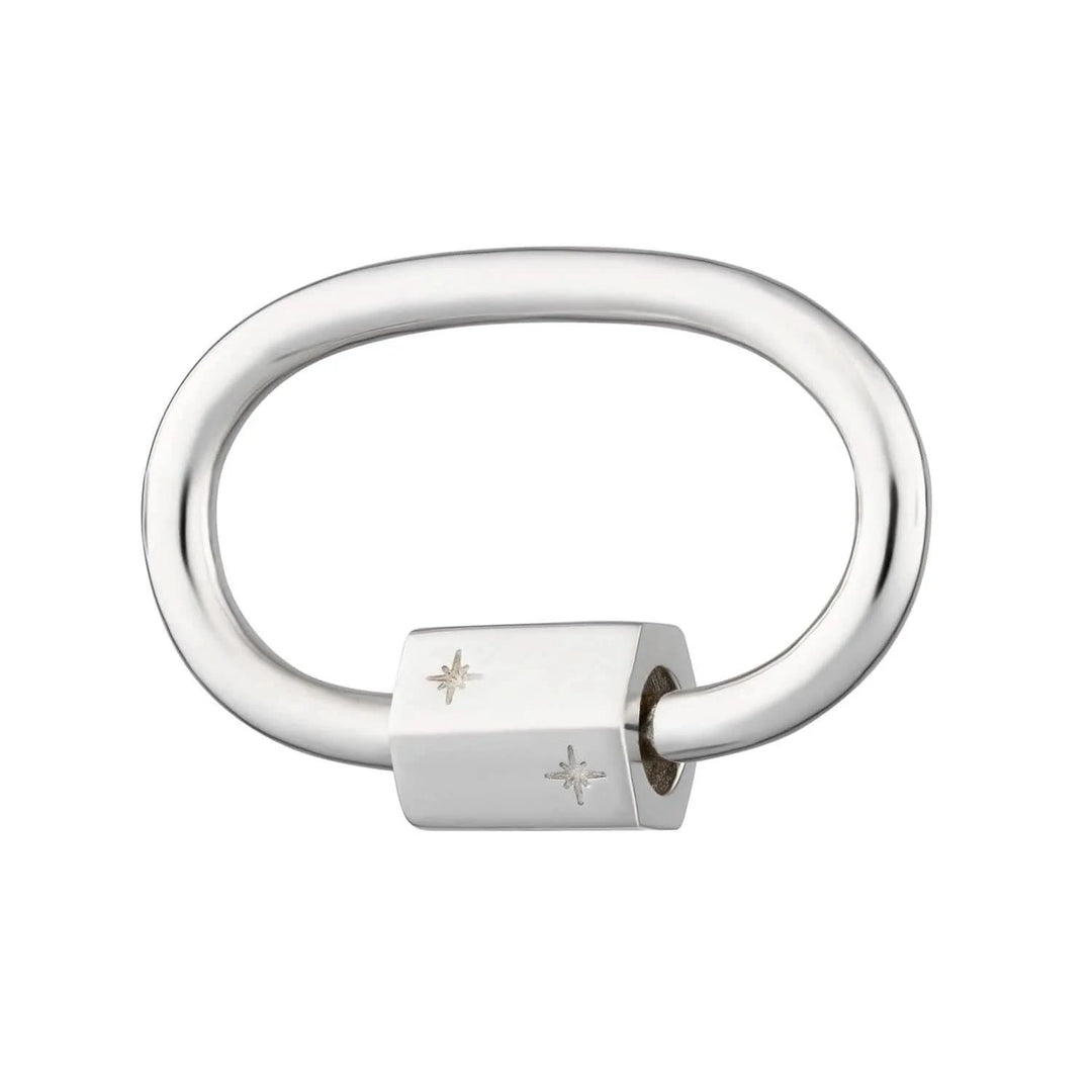 Silver Oval Carabiner Charm Lock CSOCAR