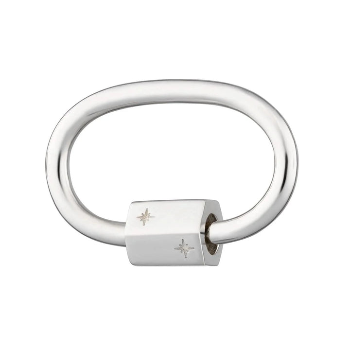 Silver Oval Carabiner Charm Lock CSOCAR