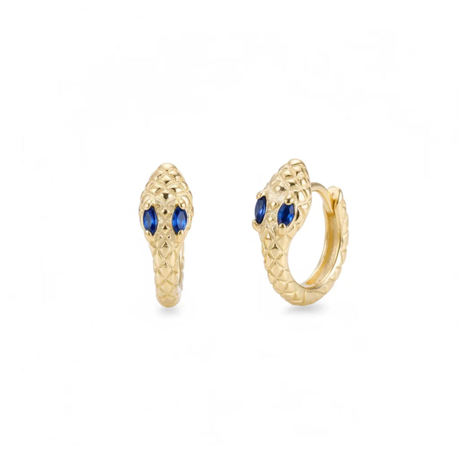 Small and Dainty Snake Hoops Earrings