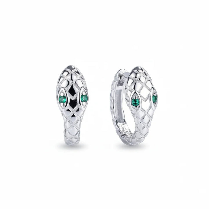 Small and Dainty Snake Hoops Earrings