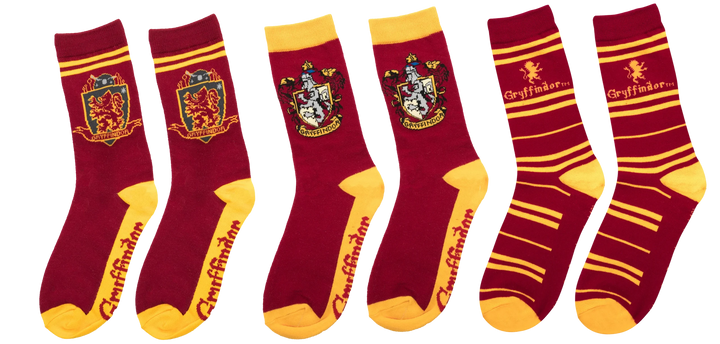 Harry Potter Socks Set of 3 Gryffindor CR1621