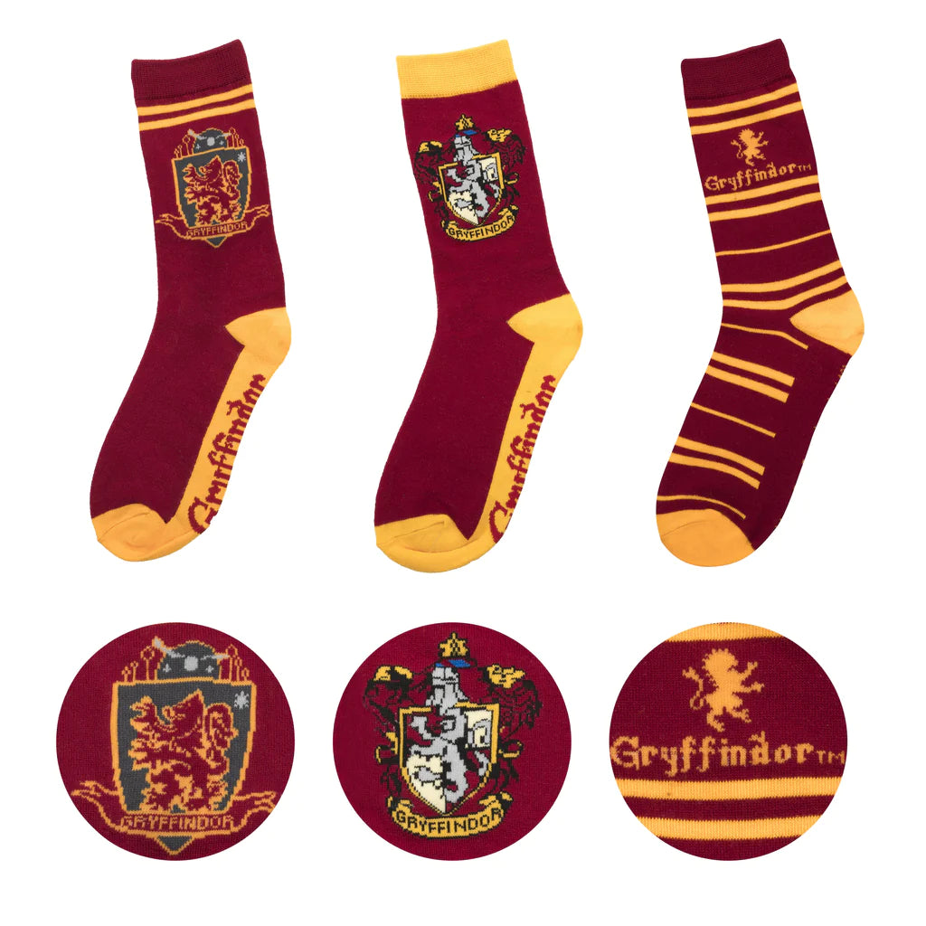 Harry Potter Socks Set of 3 Gryffindor CR1621