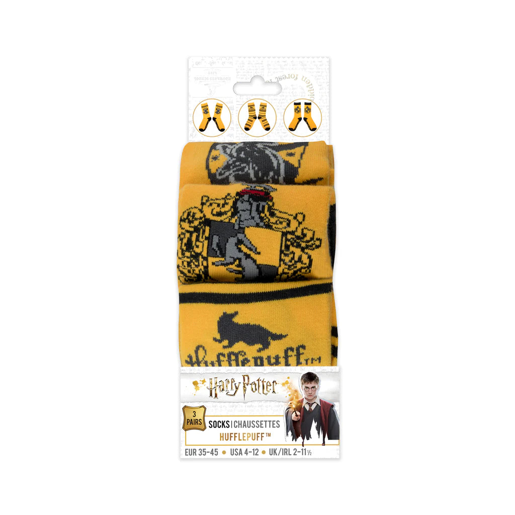 Harry Potter Socks Set of 3 Hufflepuff CR1624