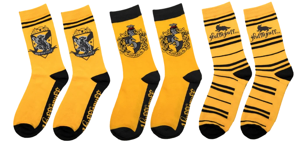 Set Of 3 Hufflepuff Socks CR1624