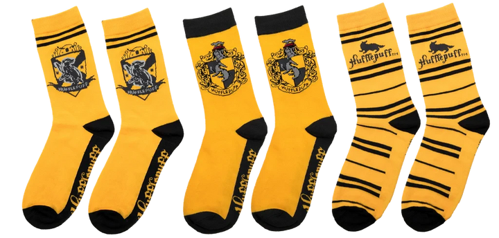 Set Of 3 Hufflepuff Socks CR1624