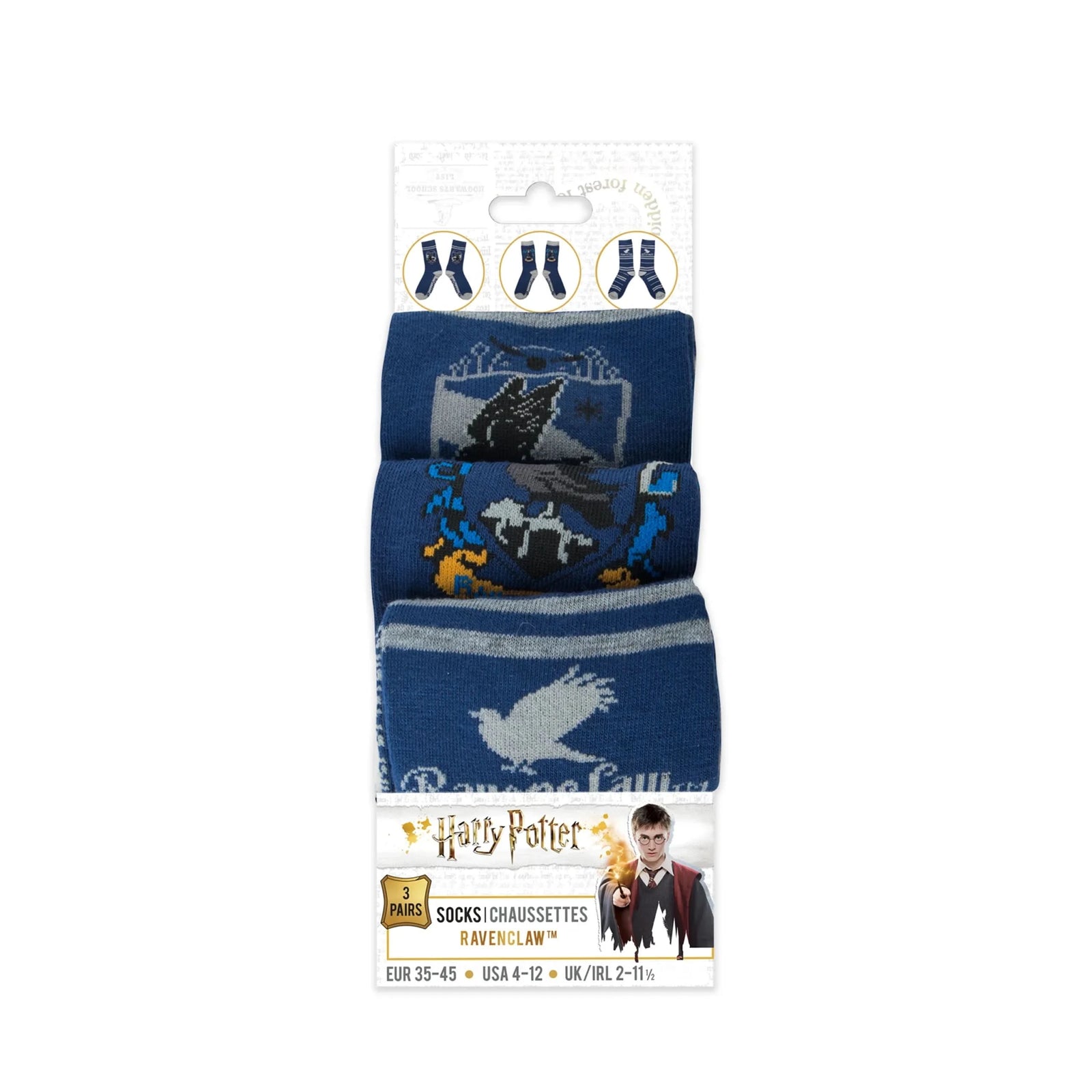 Set Of 3 Ravenclaw Socks CR1623