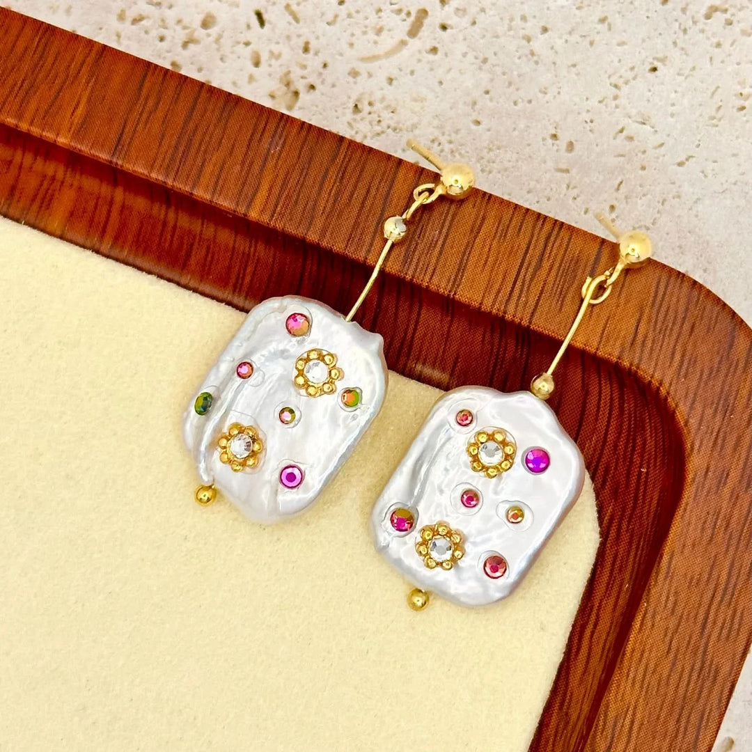 Stars Baroque Pearl Drop earrings