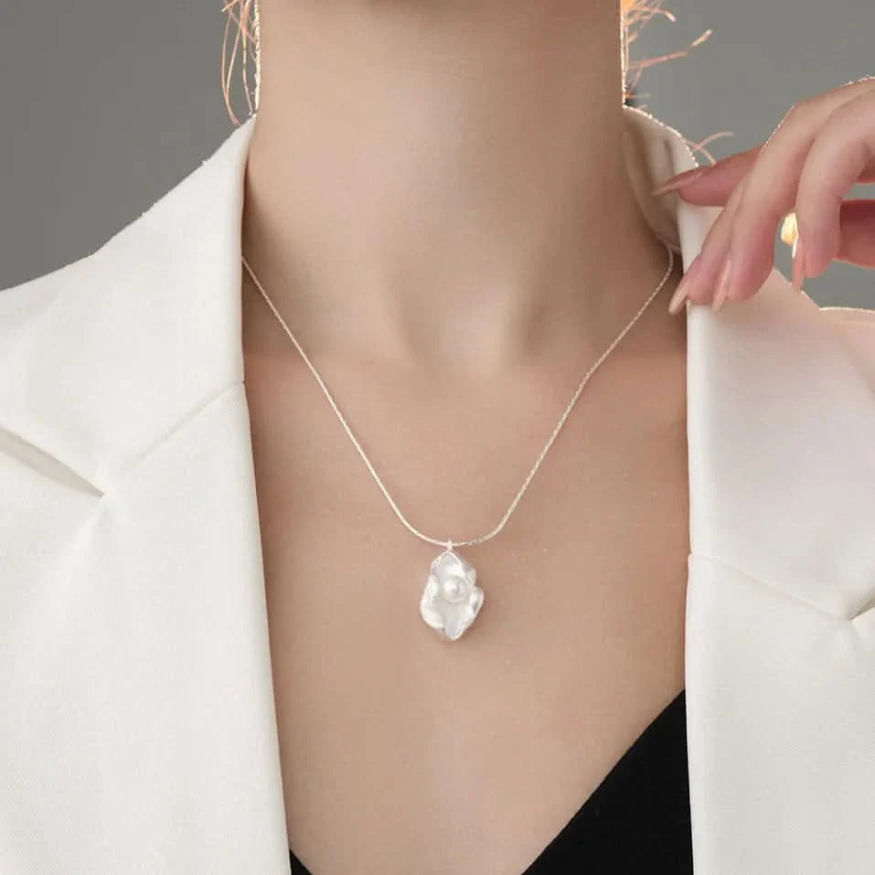 Sterling Silver Princess Pearl Pendant Necklace