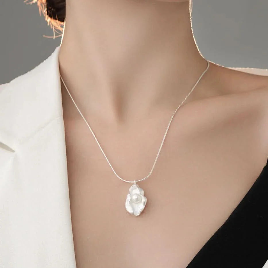 Sterling Silver Princess Pearl Pendant Necklace