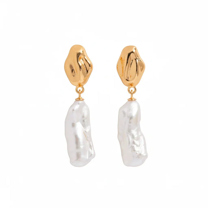 Stick Baroque Pearl Stud Earrings