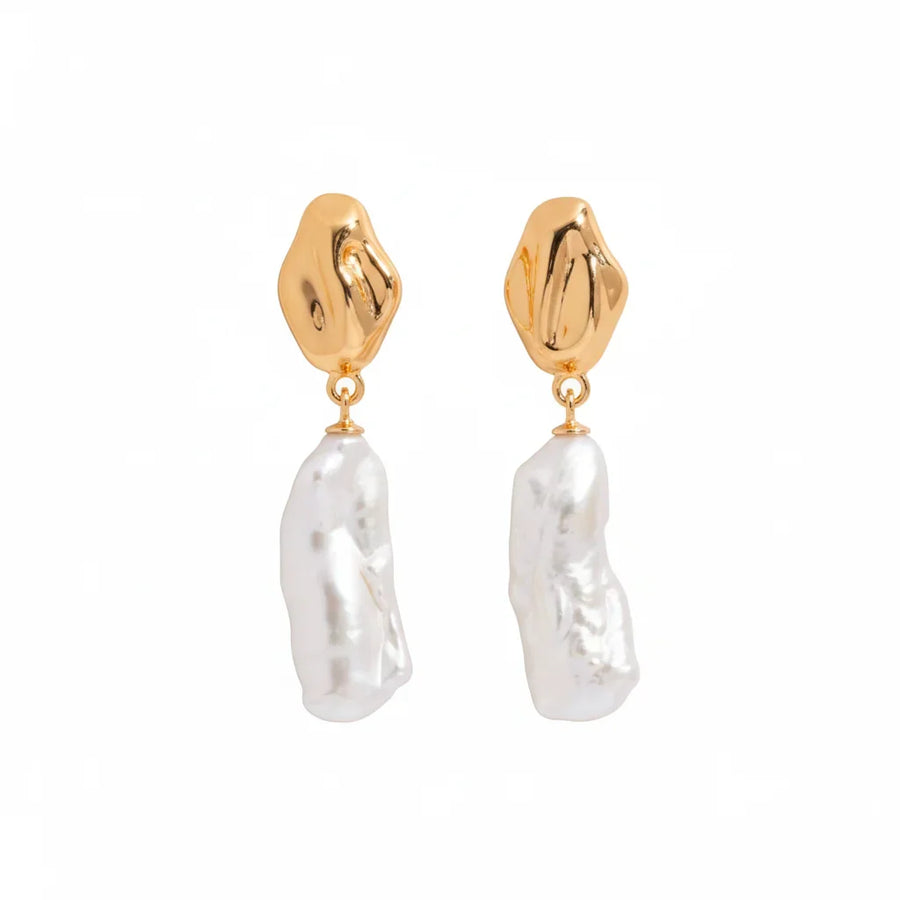 Stick Baroque Pearl Stud Earrings