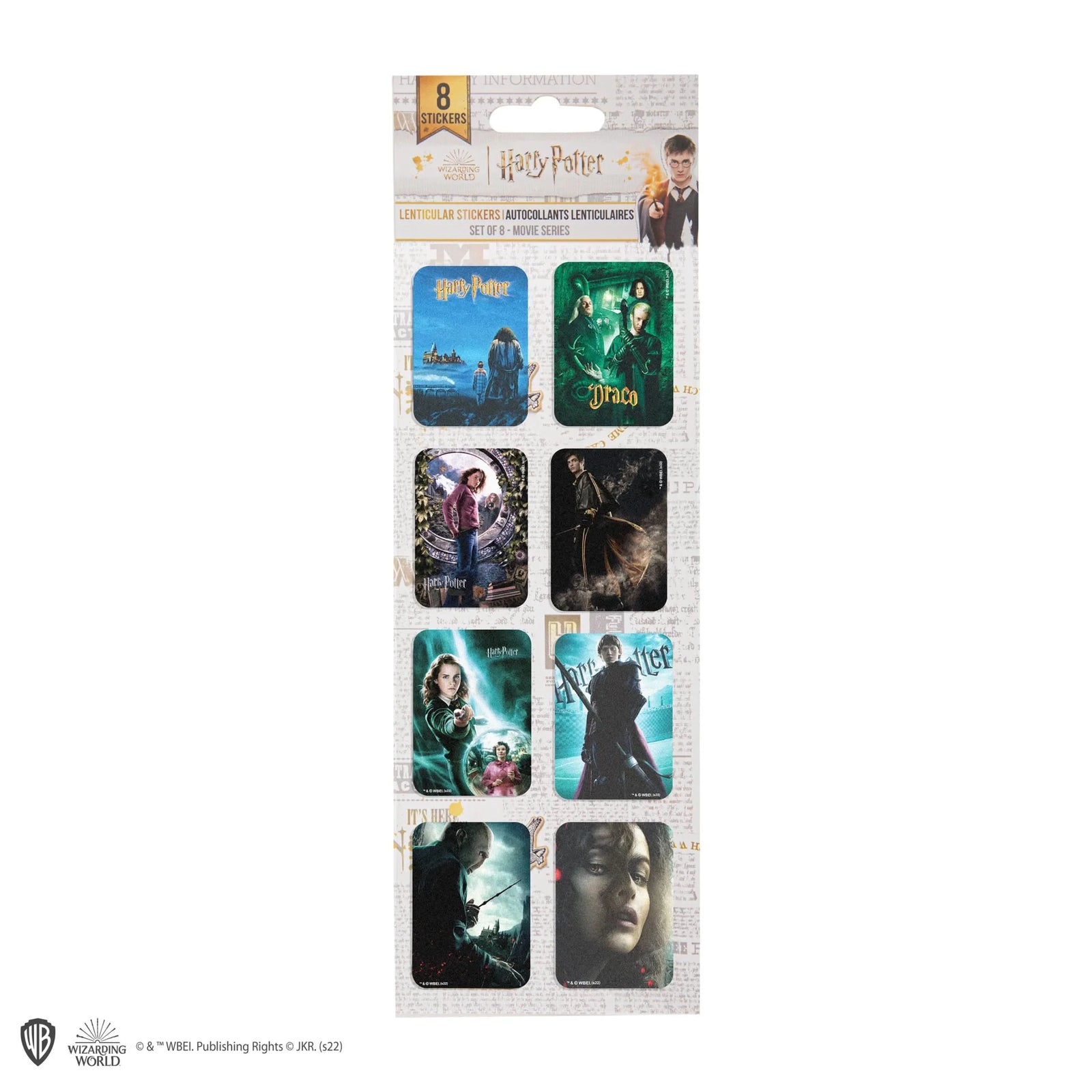 Harry Potter Lenticular Sticker Set Of 8 - Movie Series CR5204