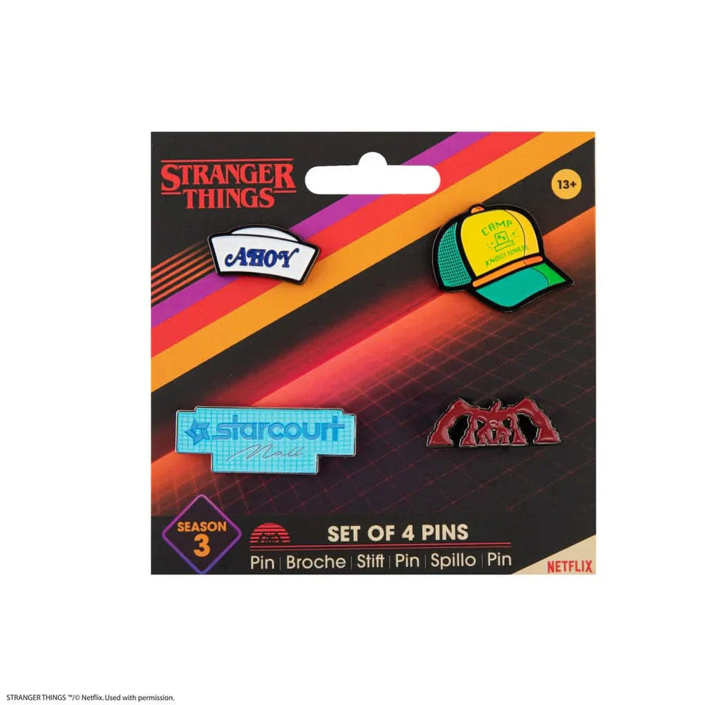 Stranger Things Set Of 4 Stranger Things Season 3 Pins CR3282