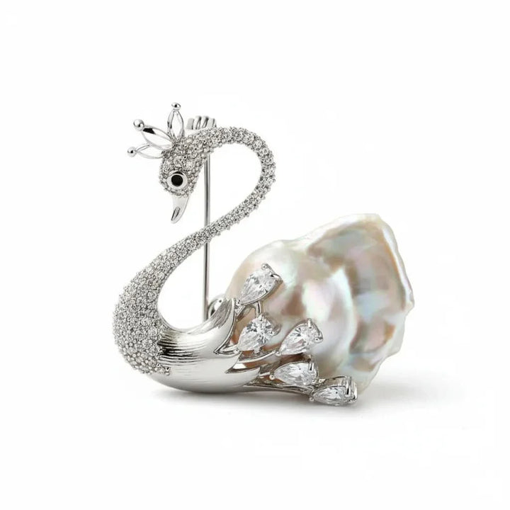 Swan Baroque Pearl Brooch