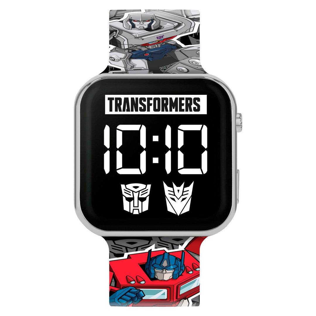 Kids Film And Cartoon Transformers Printed Strap Led Watch TFC4101