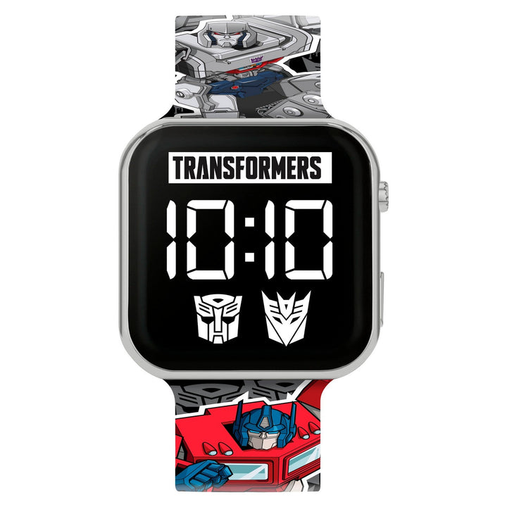 Kids Film And Cartoon Transformers Printed Strap Led Watch TFC4101