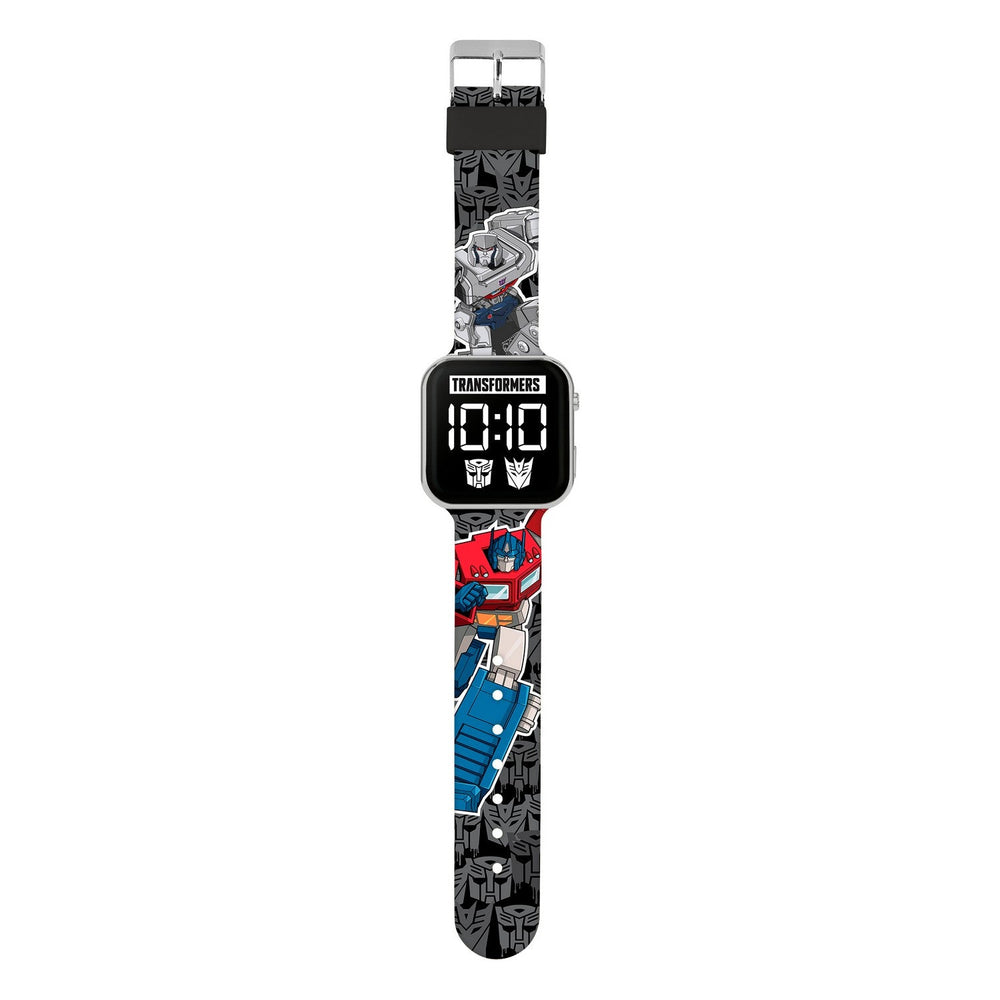 Kids Film Cartoon Transformers Printed Strap Led Watch TFC4101