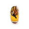 Glass charm with tiger stripe pattern on a white background