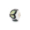Butterfly-themed glass bead on a white background