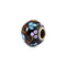 Multicolored glass bead on a white background