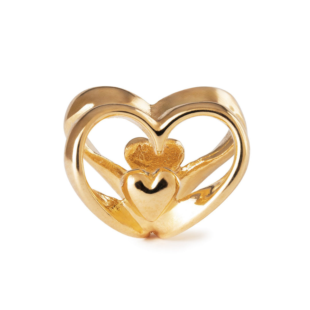Trollbeads Heart to Heart Gold Plated Bead TGPBE-40003