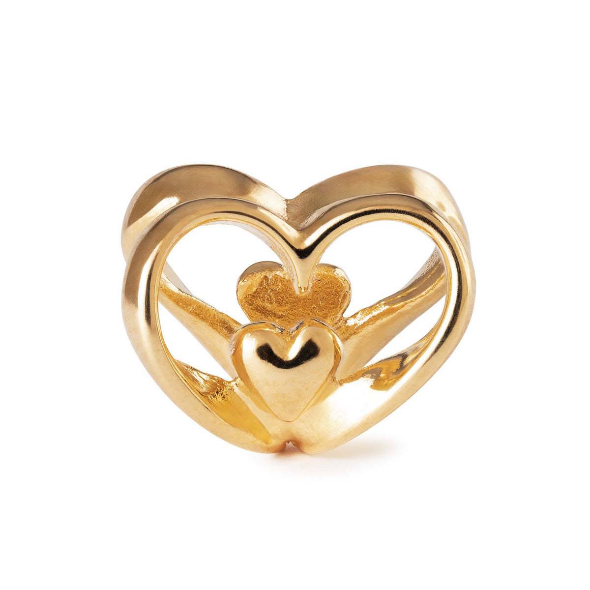 Trollbeads Heart to Heart Gold Plated Bead TGPBE-40003