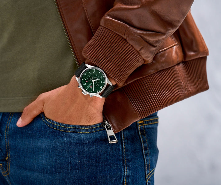 Swiss Military Thunderbolt Chrono Black Silver Watch SMWGC0000405