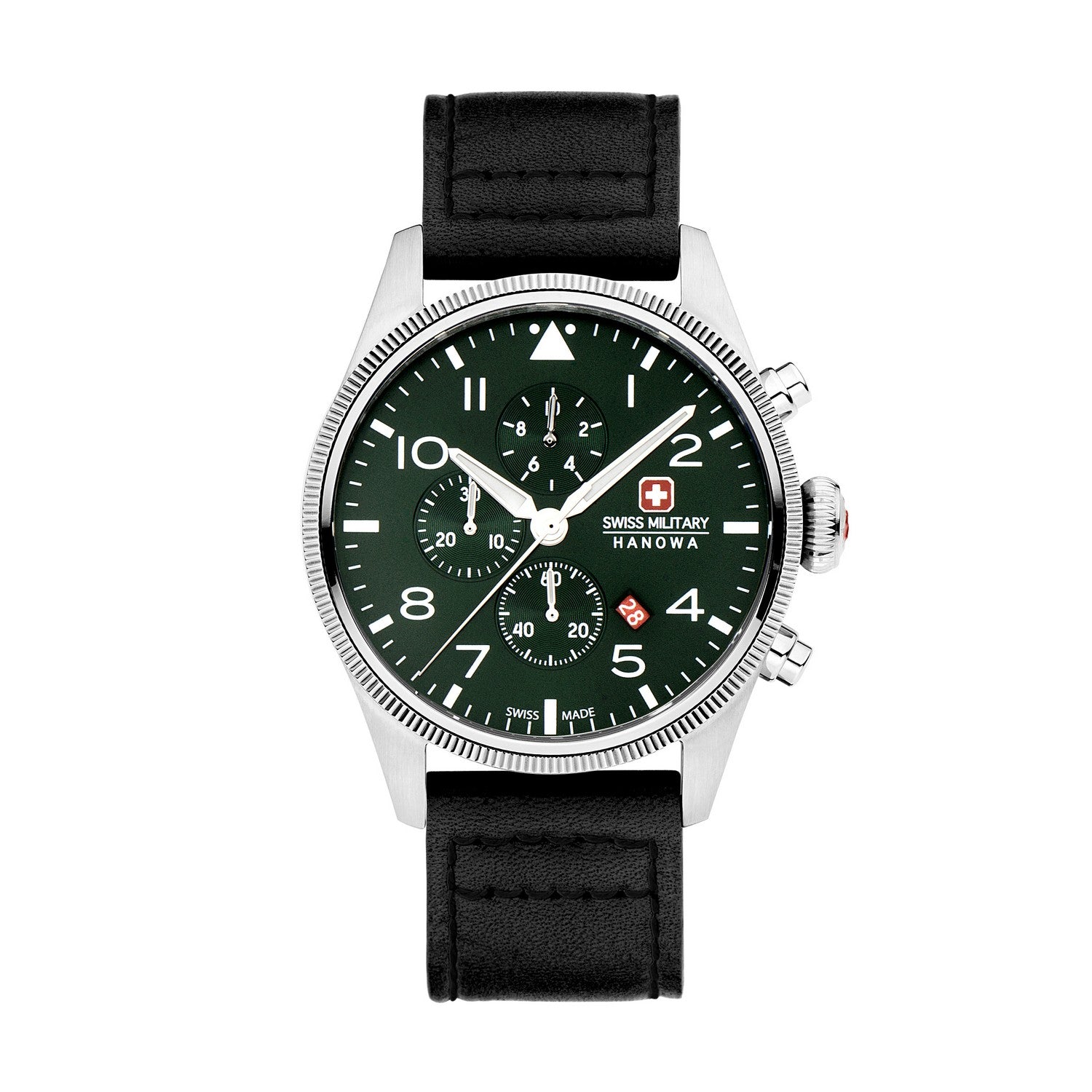 Swiss Military Thunderbolt Chrono Black Silver Watch SMWGC0000405