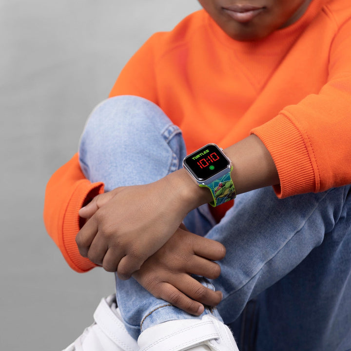 Kids Film And Cartoon Tmnt Teenage Mutant Ninja Turtles Led Yellow Watch TMR4146ARG