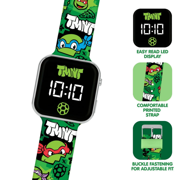 Kids Film And Cartoon Tmnt Printed Led Watch TMR4230