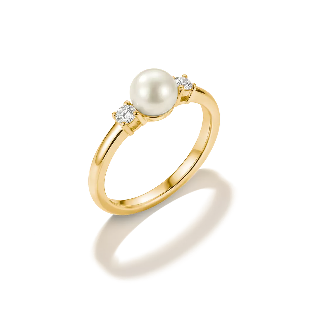 Thomas Sabo 18k Gold Plated Classic Pearl Ring TR2370-M01-14