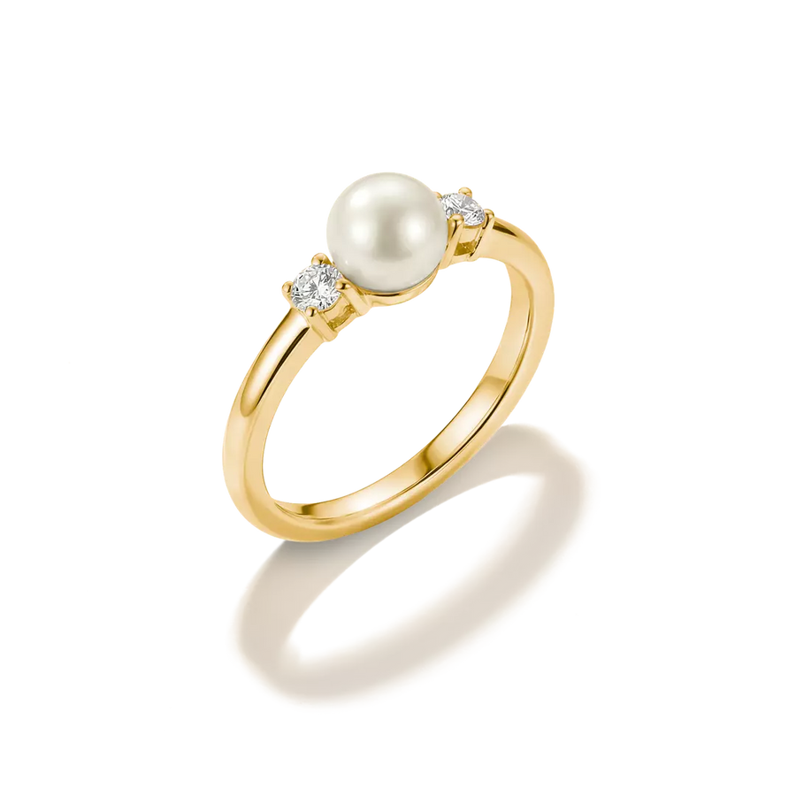 Thomas Sabo 18k Gold Plated Classic Pearl Ring TR2370-M01-14